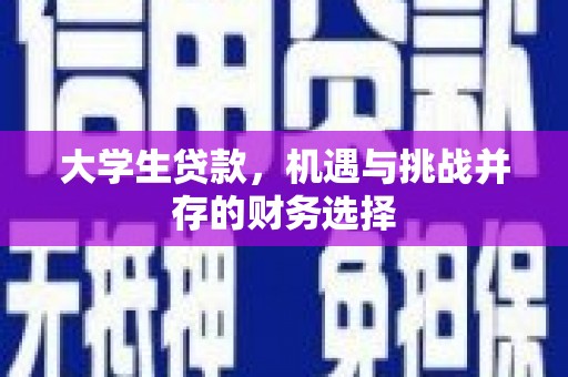 颍泉大学生贷款，机遇与挑战并存的财务选择