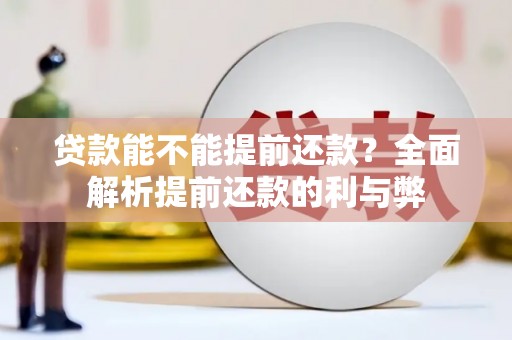 颍泉贷款能不能提前还款？全面解析提前还款的利与弊