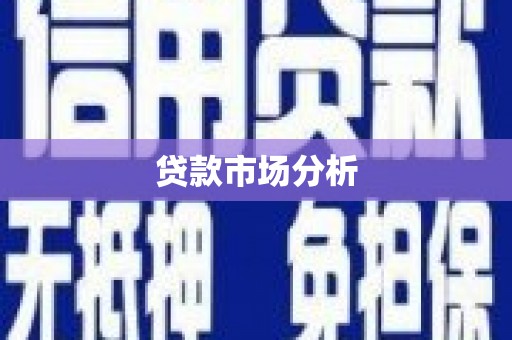 颍泉贷款市场分析