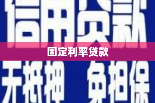 颍泉固定利率贷款