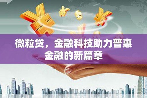 颍泉微粒贷，金融科技助力普惠金融的新篇章