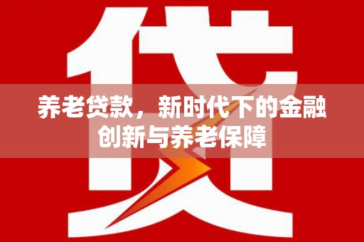 颍泉养老贷款，新时代下的金融创新与养老保障
