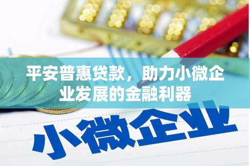 颍泉平安普惠贷款，助力小微企业发展的金融利器