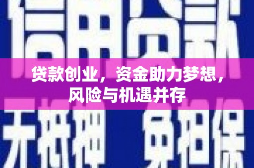 颍泉贷款创业，资金助力梦想，风险与机遇并存