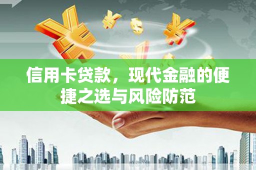 颍泉信用卡贷款，现代金融的便捷之选与风险防范