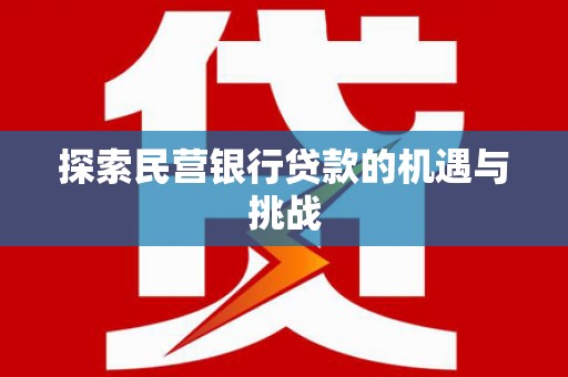 颍泉探索民营银行贷款的机遇与挑战