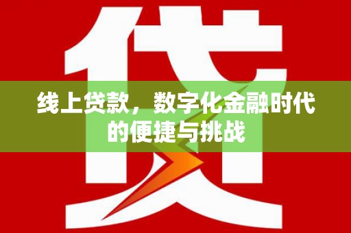颍泉线上贷款，数字化金融时代的便捷与挑战