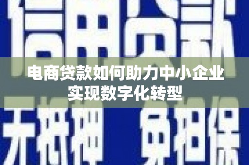 颍泉电商贷款如何助力中小企业实现数字化转型
