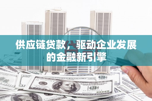 颍泉供应链贷款，驱动企业发展的金融新引擎