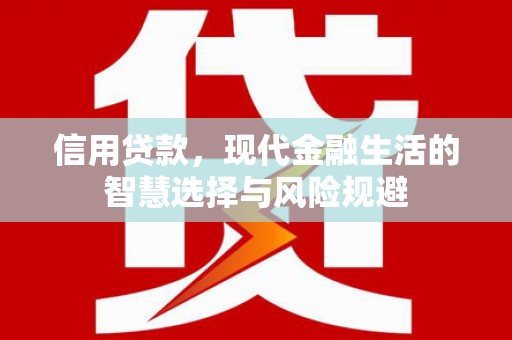 颍泉信用贷款，现代金融生活的智慧选择与风险规避