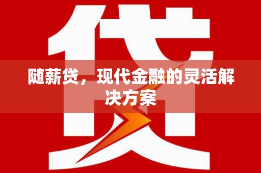 颍泉随薪贷，现代金融的灵活解决方案