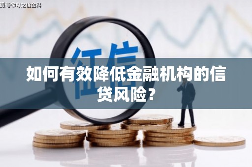颍泉如何有效降低金融机构的信贷风险？