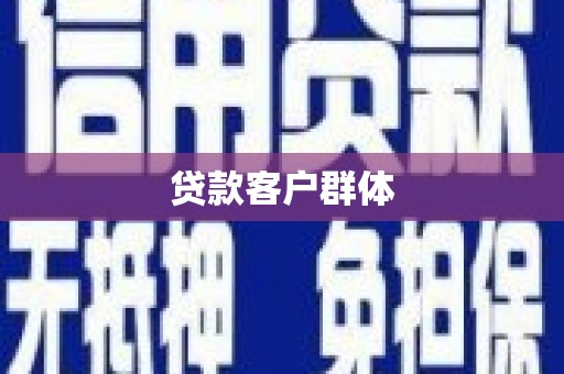 颍泉贷款客户群体