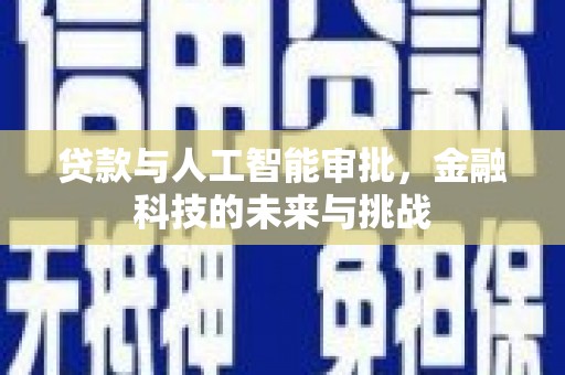 颍泉贷款与人工智能审批，金融科技的未来与挑战