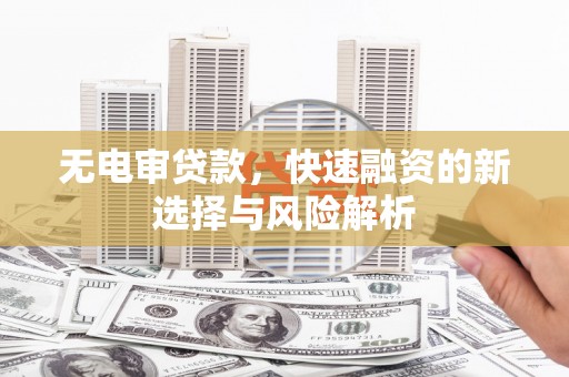颍泉无电审贷款，快速融资的新选择与风险解析