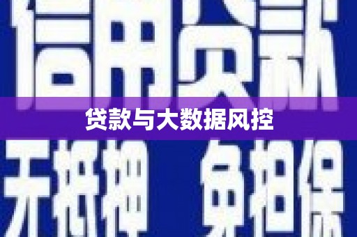 颍泉贷款与大数据风控