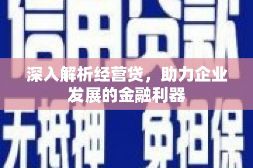 颍泉深入解析经营贷，助力企业发展的金融利器