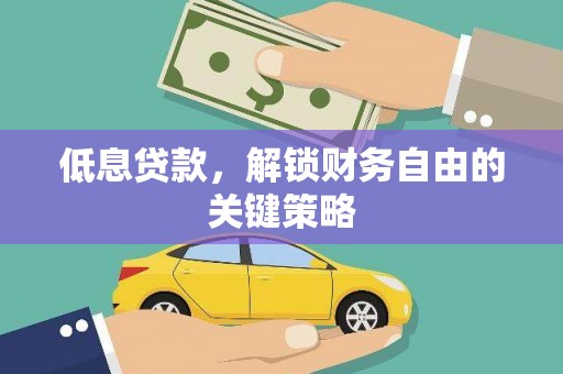 颍泉低息贷款，解锁财务自由的关键策略