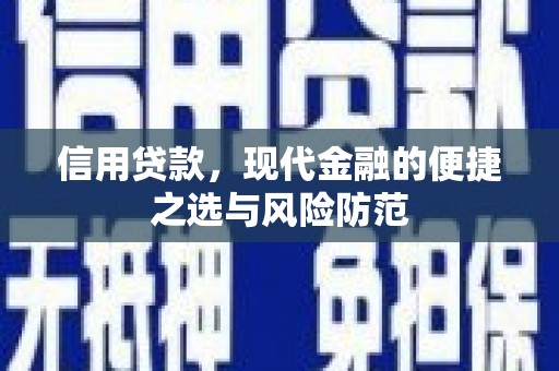 颍泉信用贷款，现代金融的便捷之选与风险防范