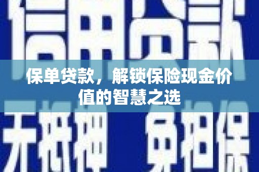 颍泉保单贷款，解锁保险现金价值的智慧之选
