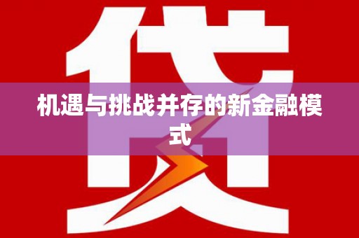 颍泉机遇与挑战并存的新金融模式