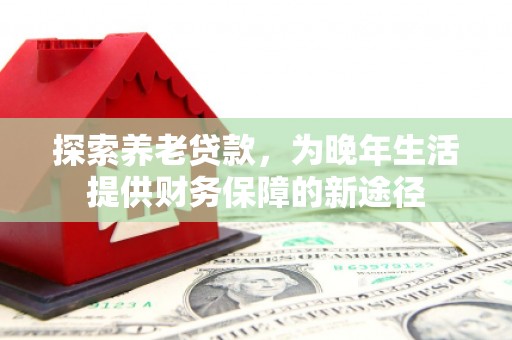 颍泉探索养老贷款，为晚年生活提供财务保障的新途径