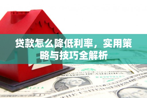 颍泉贷款怎么降低利率，实用策略与技巧全解析