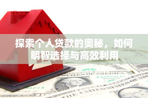 颍泉探索个人贷款的奥秘，如何明智选择与高效利用