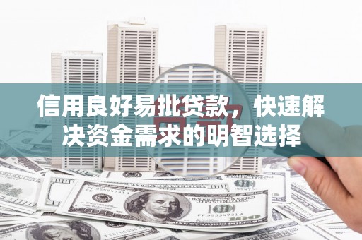 颍泉信用良好易批贷款，快速解决资金需求的明智选择