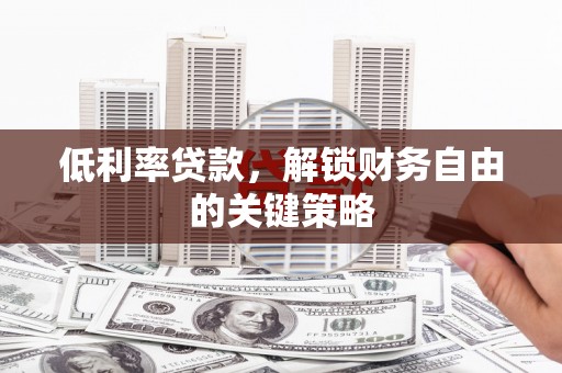颍泉低利率贷款，解锁财务自由的关键策略