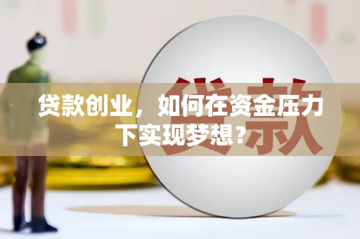 颍泉贷款创业，如何在资金压力下实现梦想？