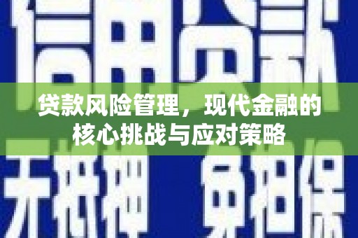 颍泉贷款风险管理，现代金融的核心挑战与应对策略