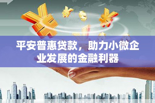 颍泉平安普惠贷款，助力小微企业发展的金融利器
