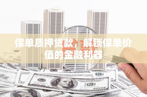 颍泉保单质押贷款，解锁保单价值的金融利器