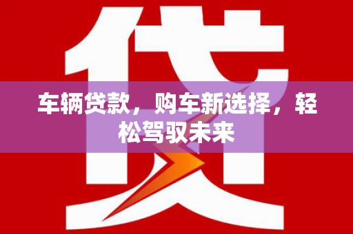 颍泉车辆贷款，购车新选择，轻松驾驭未来