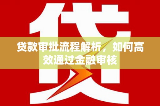 颍泉贷款审批流程解析，如何高效通过金融审核