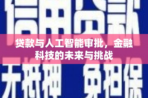 颍泉贷款与人工智能审批，金融科技的未来与挑战