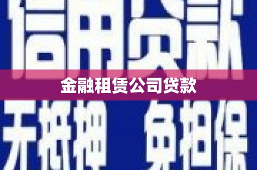 颍泉金融租赁公司贷款