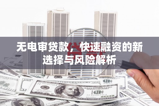 颍泉无电审贷款，快速融资的新选择与风险解析