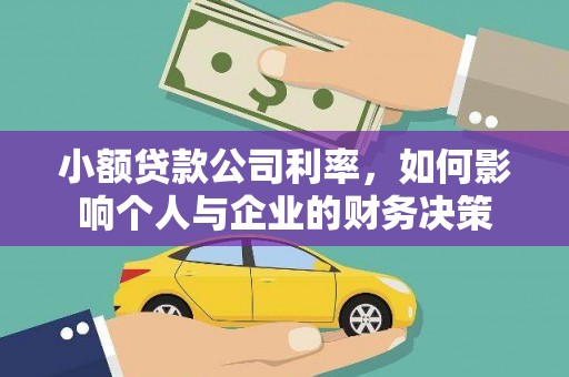 颍泉小额贷款公司利率，如何影响个人与企业的财务决策