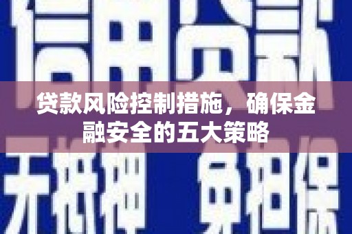 颍泉贷款风险控制措施，确保金融安全的五大策略