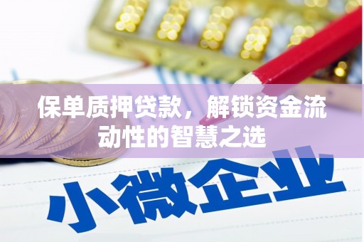 颍泉保单质押贷款，解锁资金流动性的智慧之选