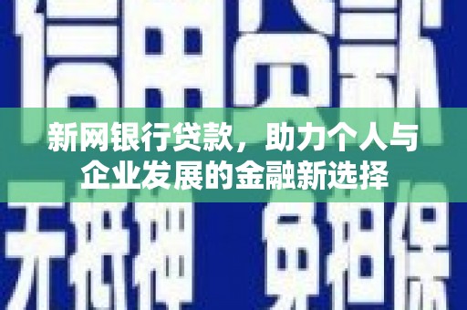 颍泉新网银行贷款，助力个人与企业发展的金融新选择