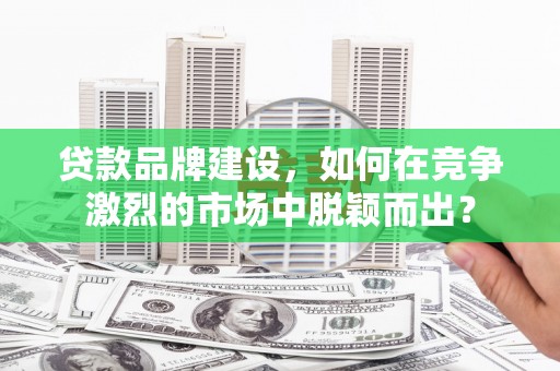 颍泉贷款品牌建设，如何在竞争激烈的市场中脱颖而出？