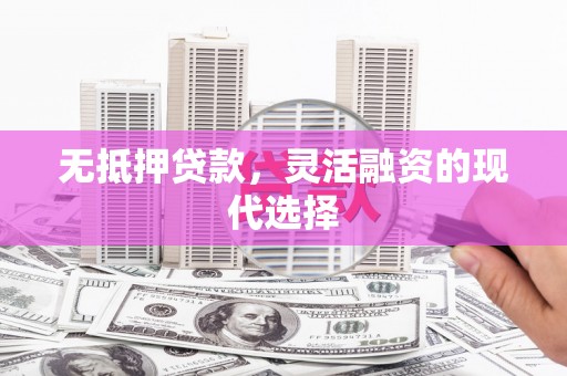 颍泉无抵押贷款，灵活融资的现代选择