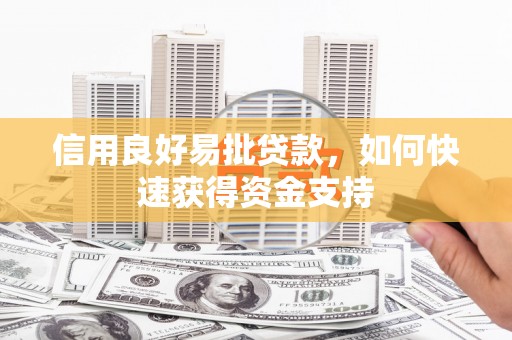 颍泉信用良好易批贷款，如何快速获得资金支持