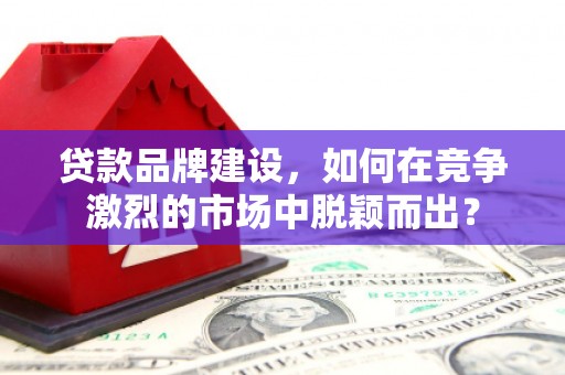 颍泉贷款品牌建设，如何在竞争激烈的市场中脱颖而出？