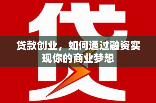颍泉贷款创业，如何通过融资实现你的商业梦想