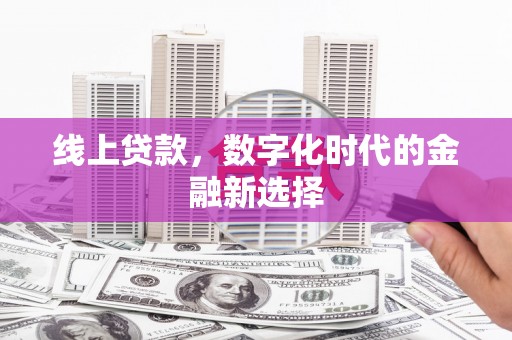 颍泉线上贷款，数字化时代的金融新选择