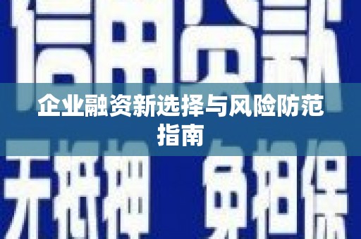 颍泉企业融资新选择与风险防范指南